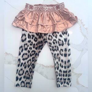 Fashionista Roberto Cavalli pants for baby girl 12 mo could wear up to 18 mo